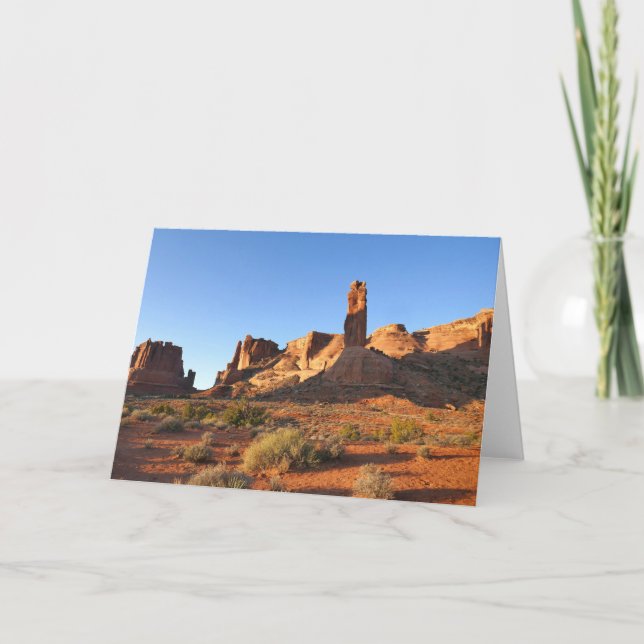 Tre systrar vid Arches National Park Kort (Framsida)