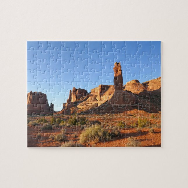 Tre systrar vid Arches National Park Pussel (Horisontell)