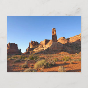 Tre systrar vid Arches National Park Vykort