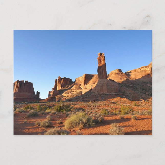 Tre systrar vid Arches National Park Vykort (Framsida)