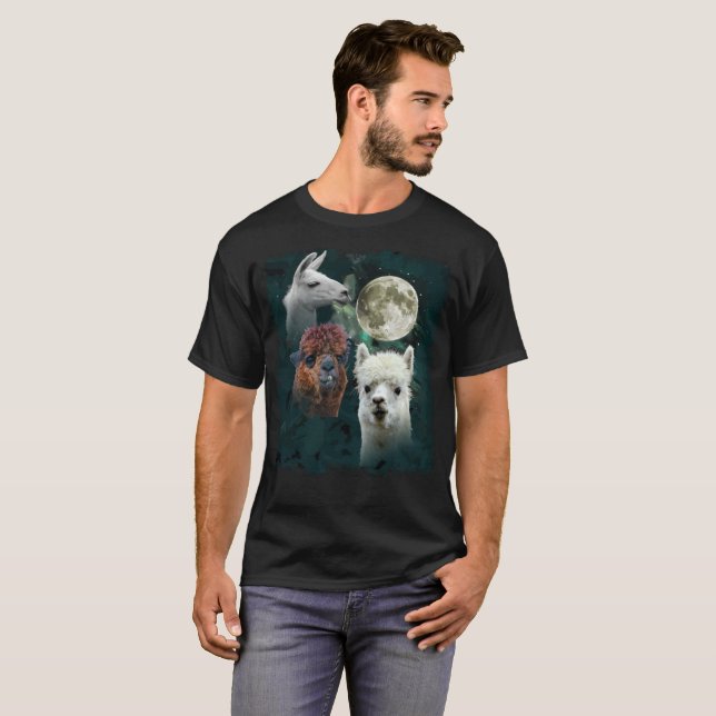 Tre T-tröja för parodi för måne för varg för Tee Shirt (Hel framsida)