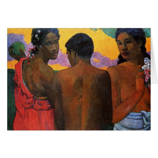 "Tre Tahitians" - Paul Gauguin OBS Kort (Framsidan Horizontal)