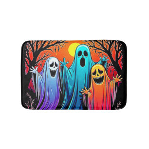 Tre taloky Halloween Spöken Design Badrumsmatta