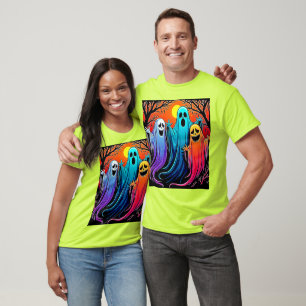 Tre taloky Halloween Spöken Design T Shirt