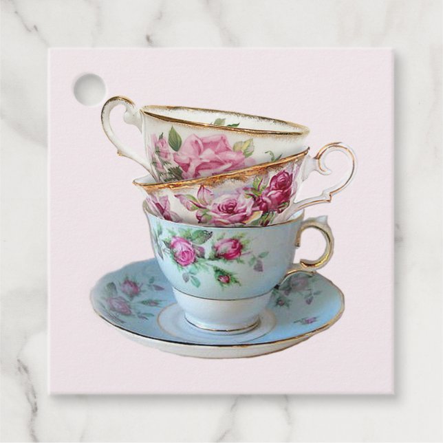 Tre Tea Kopp Gåvor Etiketter (Framsida)