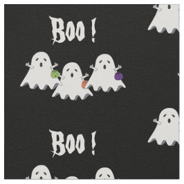 Tre Tecknader Little Ghost Black Fabric Tyg