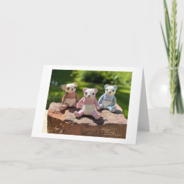 Tre Teddies Kort