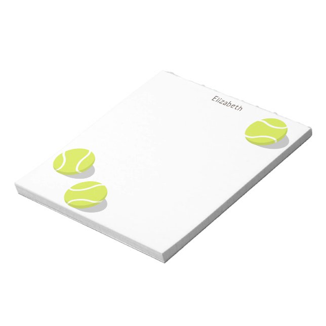 tre tennis bollar personlig anteckningsblock (Roterad)