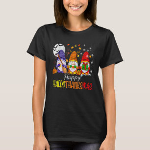 Tre Tomtar Hallothanksmas Halloween Jul T Shirt