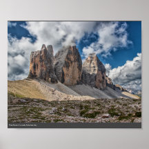 Tre toppar av Lavaredo, Dolomites, Italien