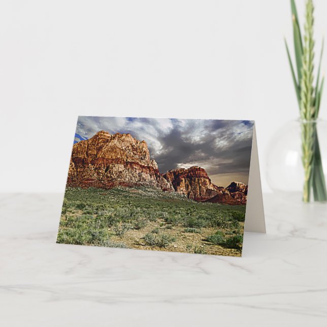 Tre toppar i Red Sten, Las Vegas NV Blank Inside Kort (Framsida)