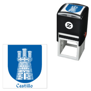 Tre Torn Turret Castillo Spanska efternamnet Självfärgande Stämpel