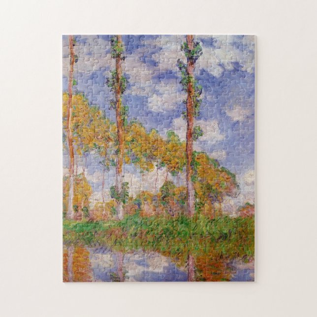 Tre Träd Sommarmonet Fine Art Pussel (Vertikal)