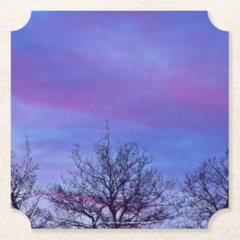 Tre Träd Toppar Underlägg Papper