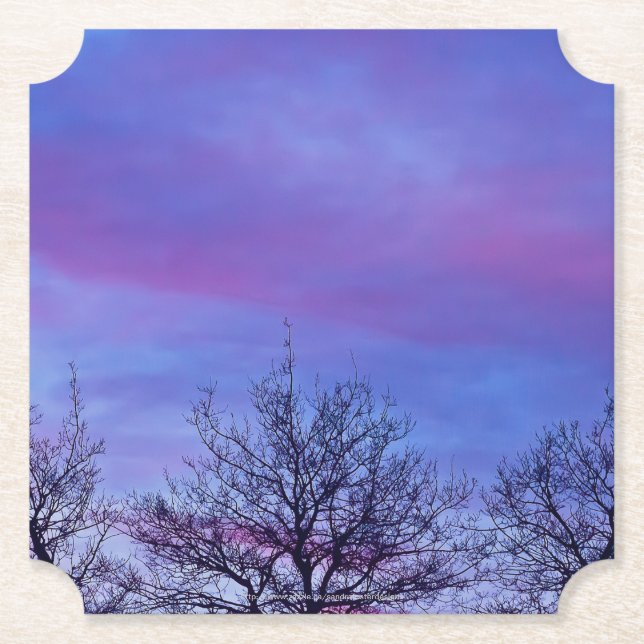 Tre Träd Toppar Underlägg Papper (Framsida)