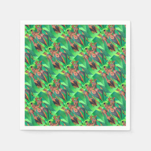 Tre traditionella, svarta kvinnor som dansar pappersservett