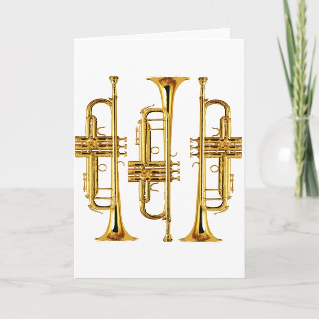 Tre trumpeter kort (Framsida)