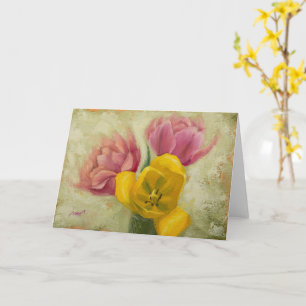 Tre tulips Blank Hälsning och Notecard Kort