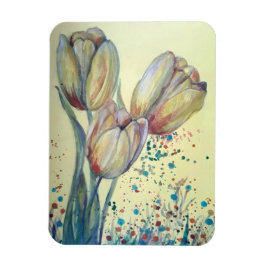 Tre tulips bouquet-gulter magnet