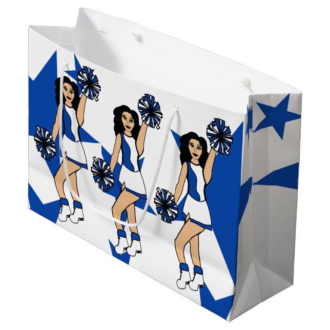 Tre turer Anpassningsbar Gift Bag Blue #2 (Framsidan Vinklad)