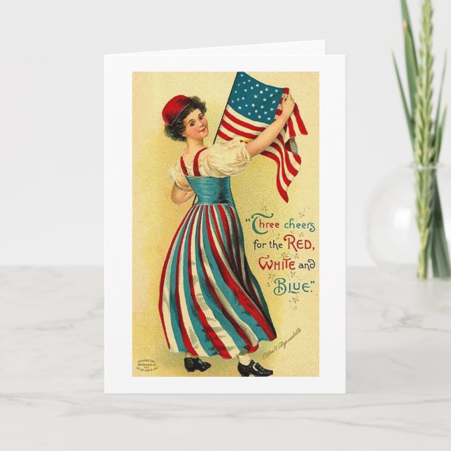 Tre turer för Röda vita och blå Kort (Framsida)