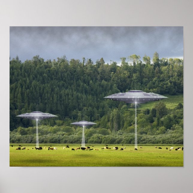 Tre UFO:er med Fält av Poster kor (Framsidan)