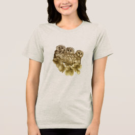 Tre Uggla och träd gren T Shirt