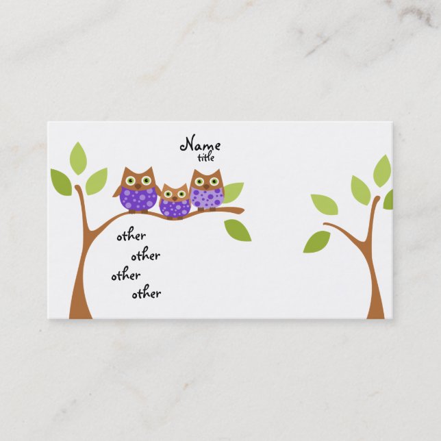 Tre Uggla Visitkort (Framsida)