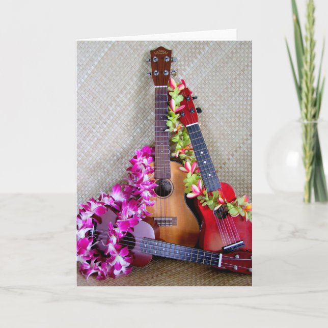 Tre Ukuleles Kort (Framsida)