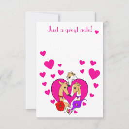 Tre underbara greyhoundar Alla hjärtans dag Anteckningskort