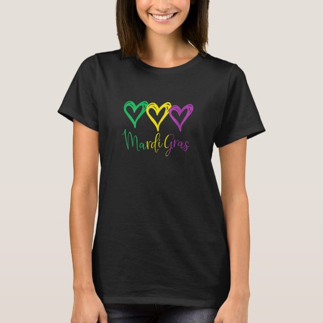Tre utfrågningar för Mardi Gras I Kärlek Mardi Gra T Shirt (Framsida)