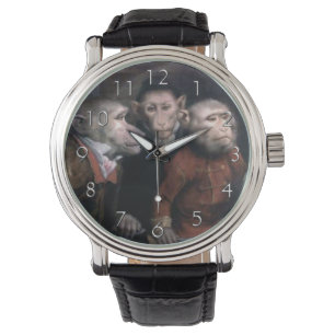 Tre utsmyckade apor armbandsur