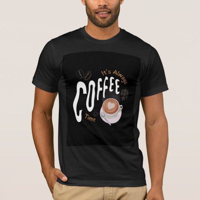 Tre vacker kaffekoppsdesign  t shirt (Framsida)