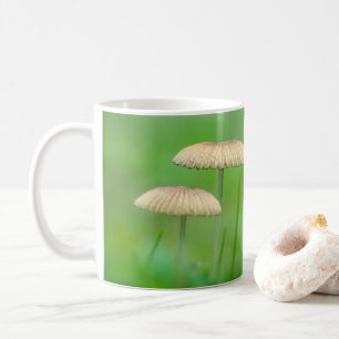 Tre vackra svampar av vild på hösten fält kaffemugg