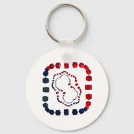 Tre vägar kuberat nyckelring