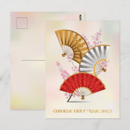 Tre vårfläktar vykort