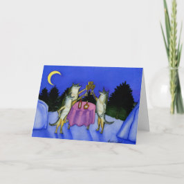 Tre Varger i Snö Kort