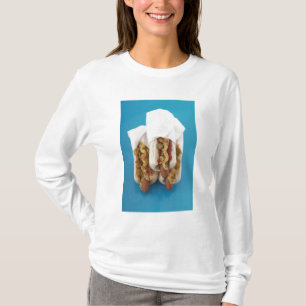 Tre varmkorvar i bullar t-shirt
