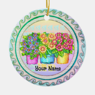 Tre Vas Flowers Julgransprydnad Keramik