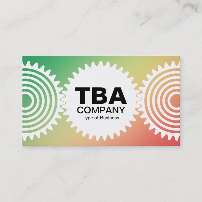 Tre växlar v3 - Gradient Gn, Yellw, Red Visitkort (Framsida)