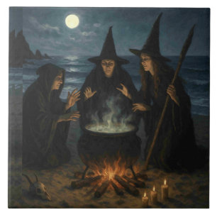 Tre veckor Brew Cauldron Full Moon Beach Kakelplatta