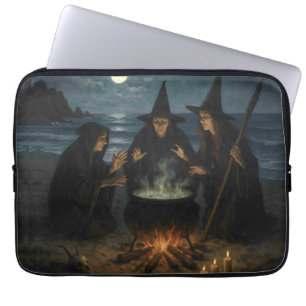 Tre veckor Brew Cauldron Full Moon Beach Laptop Fodral