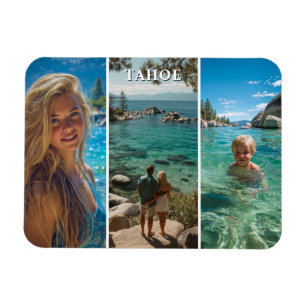 Tre vertikala remsor Boho-foto Magnet