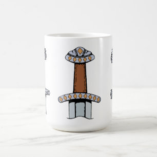 Tre Viking Svärdshandtag Kaffemugg