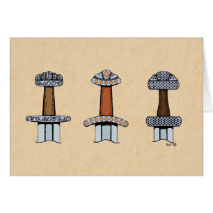 Tre Viking Sword Hilts Greeting Card Hälsningskort