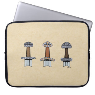 Tre Viking Sword Hilts Laptop Sleeve