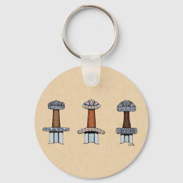 Tre Viking Sword Hilts Nyckelring