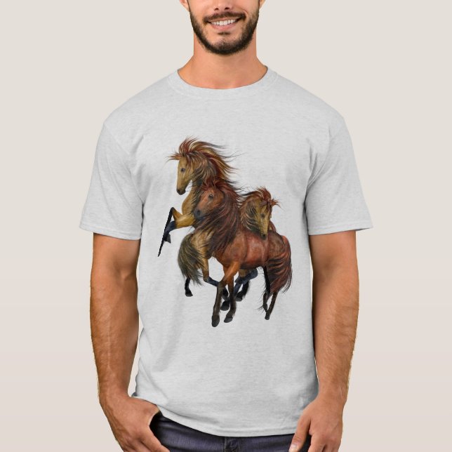 Tre Vilder - hallioner Tee Shirt (Framsida)