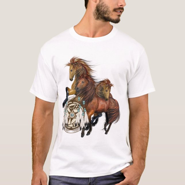 Tre Vilder och Mandala Shirt T-shirt (Framsida)