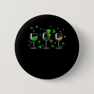 Tre Vin Glass Klöver Shamrock St Patrick Day Knapp